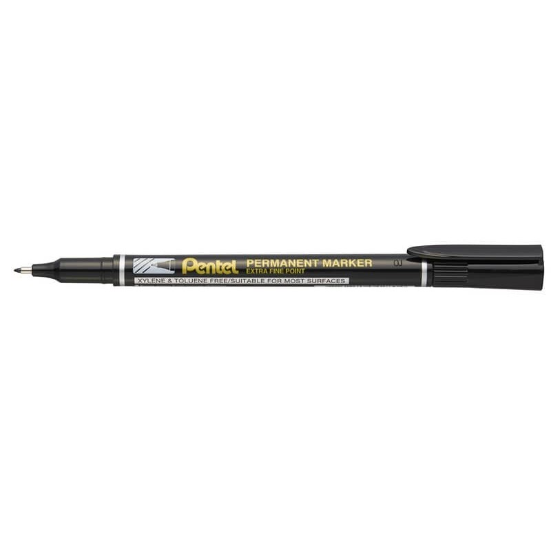 Marcatore permanente AmiKo punta extra fine - tratto 0,6 mm - conf. 12 pezzi Pentel nero - NF450-A