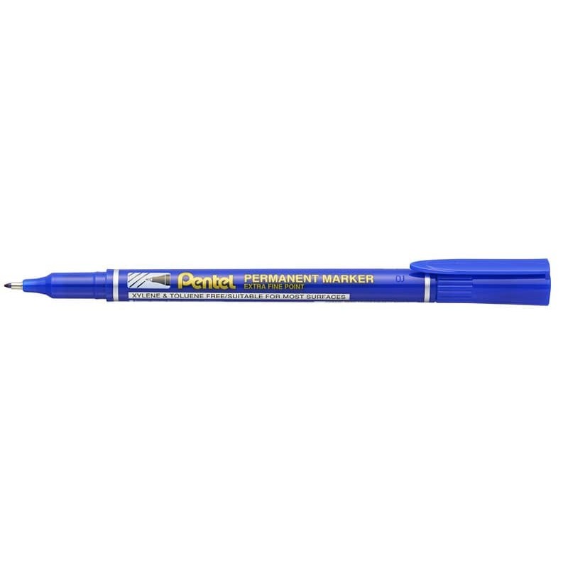 Marcatore permanente AmiKo punta extra fine - tratto 0,6 mm - conf. 12 pezzi Pentel blu - NF450-C