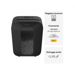 Distruggidocumenti uso personale LX50 - P-4 - 17 L - taglio a frammenti 4x37 mm Fellowes Powershred®nero - 4406001