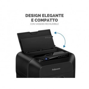 Distruggidocumenti automatico AutoMax 80M - P-4 - 17 L - taglio a microframmenti 4x12 mm Fellowes nero