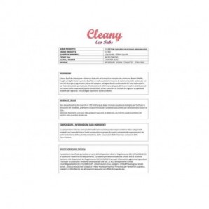 Pretrattante igienizzante capi e tessuti in pastiglie CLEANY Eco tabs neutro - conf. 6 pz - CLT700