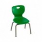 Sedia fissa monoscocca in PPL struttura 4 gambe in tubolare d'acciaio41x41x43 cm Motris verde - VEGACL43G