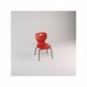 Sedia fissa monoscocca in PPL struttura 4 gambe in tubolare d'acciaio 41x41x46 cm Motris rosso - VEGACL46R