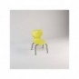 Sedia fissa monoscocca in PPL struttura 4 gambe in tubolare d'acciaio 41x41x46 cm Motris giallo - VEGACL46Y