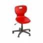 Sedia girevole in PPL altezza regolabille e base 5 razze su ruote 42,5x46x43/55 cm Motris rosso