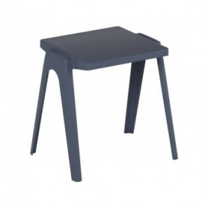 Tavolo impilabile in PPL riciclato utilizzabile indoor/outdoor 60x60x70 cm Motris grigio - EN-CT5NI