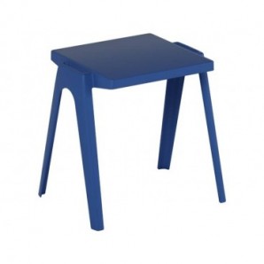 Tavolo impilabile in PPL riciclato utilizzabile indoor/outdoor 60x60x76 cm Motris blu - EN-CT6BL