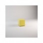 Pouf in similpelle cubico 40x40x46 cm Motris giallo PSRT40SPNI01