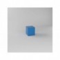 Pouf in similpelle cubico 40x40x46 cm Motris blu PSRT40SPNI02