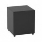 Pouf in similpelle cubico 40x40x46 cm Motris nero PSRT40SPNI04