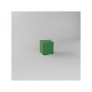 Pouf in similpelle cubico 40x40x46 cm Motris verde PSRT40SPNI05