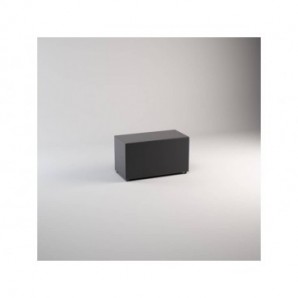 Pouf in similpelle rettangolare 80x40x46 cm Motris nero PSRT80SPNI04