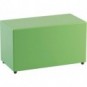 Pouf in similpelle rettangolare 80x40x46 cm Motris verde PSRT80SPNI05