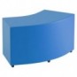 Pouf angolare in similpelle 45Â° 90/60x40x46 cm Motris blu PSAG45SPNI02