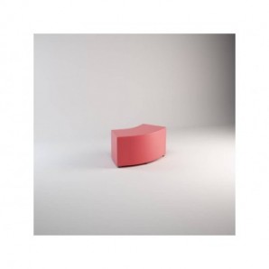 Pouf angolare in similpelle 45Â° 90/60x40x46 cm Motris rosso PSAG45SPNI03