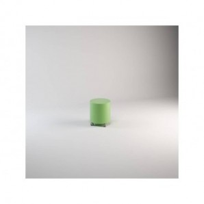 Pouf tondo su ruote in similpelle Ã˜ 40x46 h cm Motris verde PSTD40SPNIW05