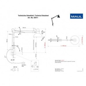 Lampada a LED da scrivania Study Maul nero 82011-90