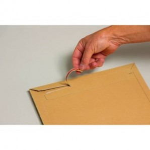 Buste a sacco in cartoncino teso avana apertura lato lungo Cart Pack conf. 100 pz Bong formato A4+ - 543400