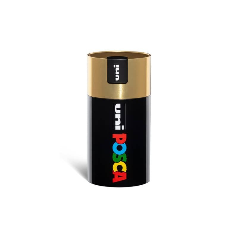 Gift Box marcatore a tempera punta media colori assortiti Uni Posca tappo barattolo oro - M 84008516