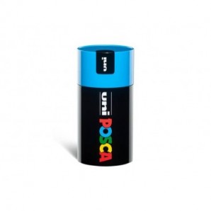 Gift Box marcatore a tempera punta media colori assortiti Uni Posca tappo barattolo azzurro - M 84008639