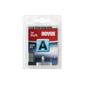 Punti per fissatrice tipo A 53/6 Novus silver - cpnf. 2000 pezzi - H205306