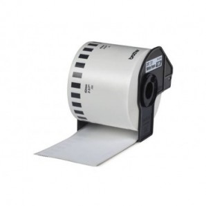 Rotolo di etichetta continua in carta adesiva nero/bianco Brother 62 mm x 30,48 mt - DK22205