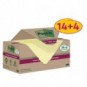 Foglietti riposizionabili Post-it® Super Sticky carta riciclata al 100% 76x76 mm Giallo Canary - 18 blocchetti da 70 ff