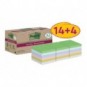 Foglietti riposizionabili Post-it®Super Sticky carta riciclata al 100% assortiti 76x76 mm - 18 blocchetti da 70 ff