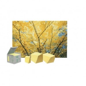 Foglietti riposizionabili Post-it® in carta riciclata Giallo Canary - 76x76 mm - 6 blocchetti da 100 ff