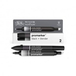 Set pennarello Promarker nero + pennarello blender Winsor&Newton 0290148