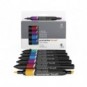 Set 6 pennarelli Winsor&Newton doppia punta brush colori forti assortiti 0290126