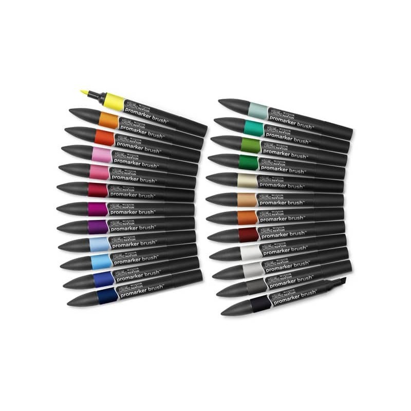 Set 24 pennarelli brushmarker ''Student Designer'' Winsor&Newton colori assortiti - 0290079
