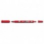 Marcatore permanente Pilot TWIN Begreen doppia punta in fibra 0,8/2 mm - rosso 040317