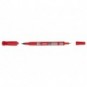 Marcatore permanente Pilot TWIN Begreen doppia punta in fibra 0,8/2 mm - rosso 040317