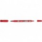 Marcatore permanente Pilot TWIN Begreen doppia punta in fibra 0,8/2 mm - rosso 040317