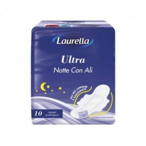 Assorbenti Ultra notte con ali Laurella conf. 10 pezzi - 01013.1