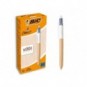 Penna a sfera a scatto BIC 4 Colours 1 mm - wood 508964