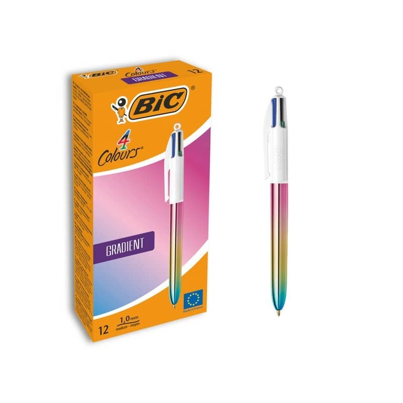 Penna a sfera a scatto BIC 4 Colours 1 mm - gradient conf. 12 pz - 511034