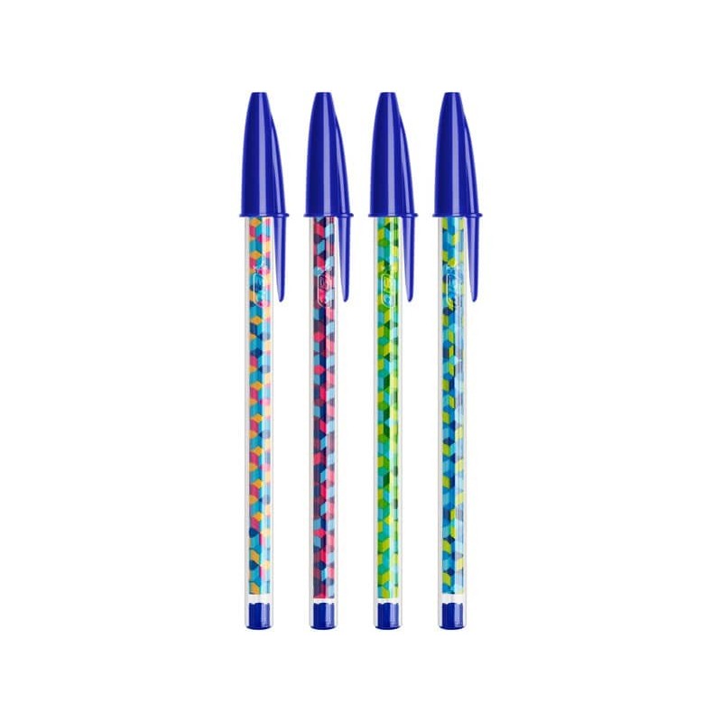 Penna a sfera BIC Cristal Collection punta 1 mm - blu - conf. 20 pz -996792