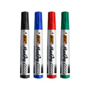 Marcatore permanente BIC Marking 2000 punta conica 4,95 mm - assortiti - conf. 4 pezzi - 8209112