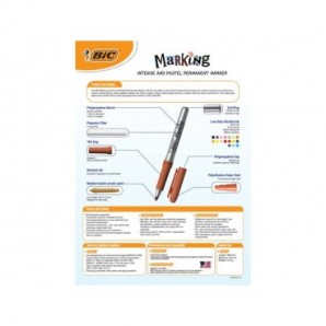 Pennarelli Indelebili BIC Intensity Marking - tratto 0,8 mm - assortiti conf. 24 pz - 992731