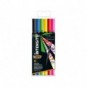 Pennarelli BIC Dual Tip Intensity con pennello assortiti rainbow - tratto 0,5 mm - conf. 6 pz - 989694