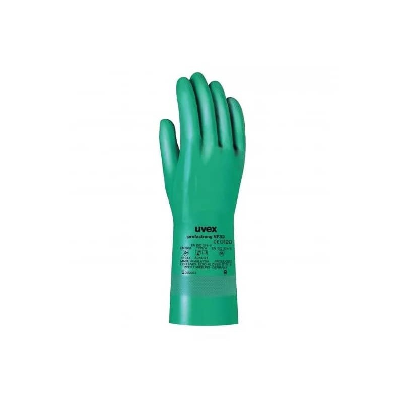 Guanti protettivi PROFASTRONG NF33 - rischi chimici - verde Uvex TG. 9 6012203