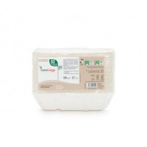 Vaschetta patatine bio-compostabile ecoCanny Take Away bianco 173x123x40 mm conf. 50 pz - ECO-T12PCA