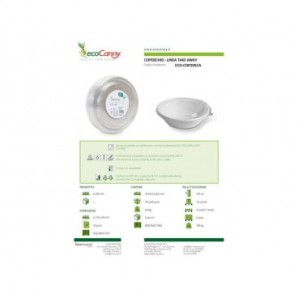 Coperchio per Ciotola ecoCanny Take Away ECO-205CA bianco Ø205 mm conf. 25 pz - ECO?COP205CA