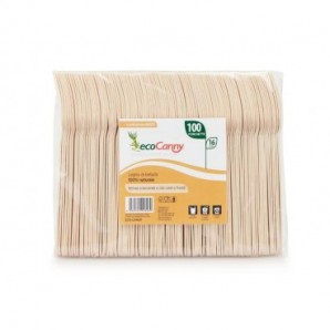 Forchette monouso in legno di betulla bio-compostabili ecoCanny conf. 100 pz ECO?CA160F
