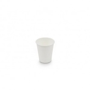 Bicchieri compostabili in cartoncino a dispersione acquosa bianco ecoCanny 180 ml - conf. 50 pezzi - ECO-CUP180W