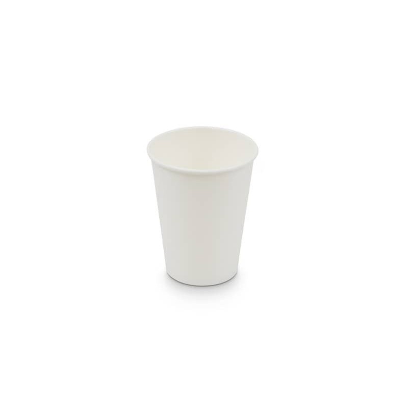 Bicchieri compostabili in cartoncino a dispersione acquosa bianco ecoCanny 360 ml - conf. 50 pezzi - ECO-CUP360W