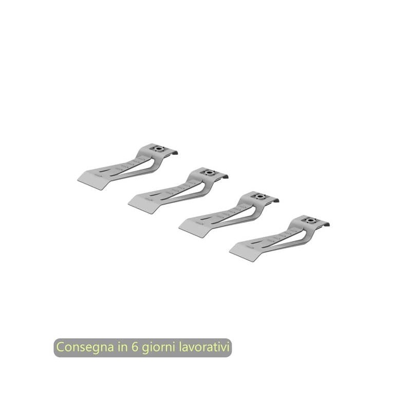 Clip di supporto per cavi Bridge in set da 4 Artexport grigio alluminio 3-CCAA0004-ED