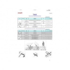 Ganci di collegamento tavoli Taxi - escluso 180 - in conf. 4 Artexport grigio alluminio - 3-CMAC0004-EB